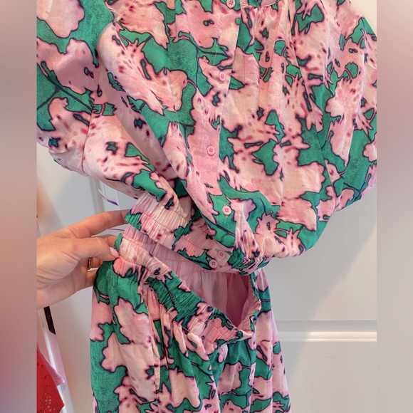 NWOT Chelsea28 Dress Puff Sleeve Side Cut-Out Organic Cotton Blend - Picture 14 of 14